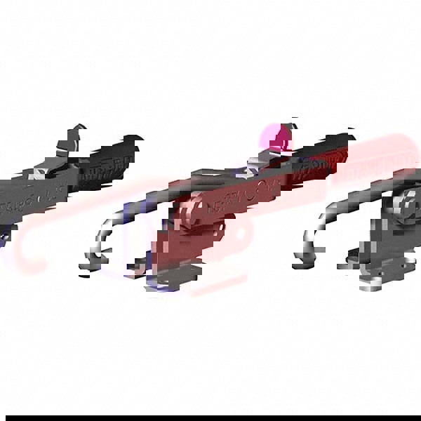 Pull-Action Latch Clamp: Horizontal, 751 lb, J-Hook, Flanged Base